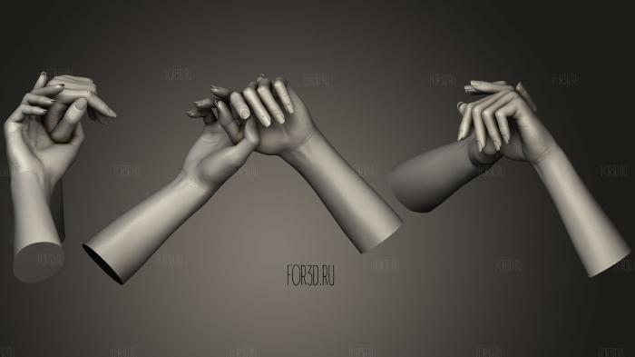 Female Hands 3 3d stl модель для ЧПУ